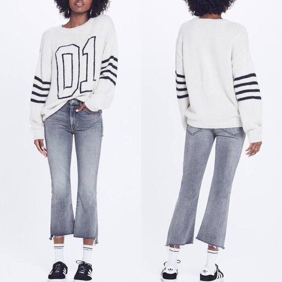 MOTHER | Insider Crop Step Fray Huntress Gray Wash Straight Leg Jean 27 - Picture 1 of 14